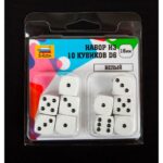 Набор кубиков D6 10 шт (16 мм, белые)