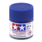 Краска Tamiya: акриловая, Flat Blue (синяя матовая, XF-8)