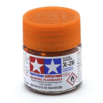 Краска Tamiya: акриловая, Clear Orange (прозрачный оранжевый, X-26)