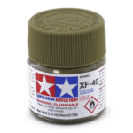 Краска Tamiya: акриловая, Khaki (Хаки, XF-49)