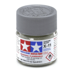 Краска Tamiya: акриловая, Chrome Silver (хромированное серебро, X-11)