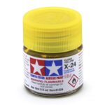Краска Tamiya: акриловая, Clear Yellow (прозрачный жёлтый, X-24)