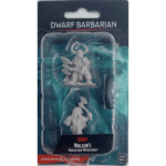 D&D. Неокрашенные миниатюры: Dwarf Female Barbarian