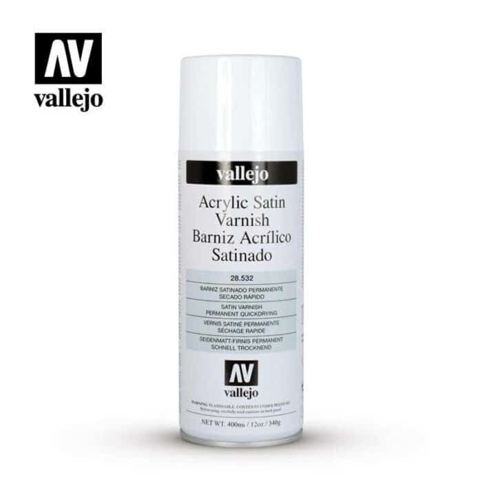 Аэрозоль-лак Vallejo: Aerosol Varnish Satin Varnish