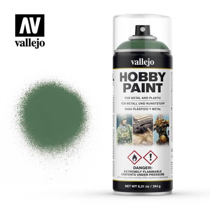 Аэрозоль грунтовка Vallejo: Fantasy Color Primer Sick Green