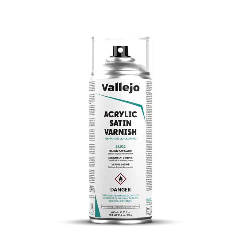 Аэрозоль-лак Vallejo: Aerosol Varnish Satin Varnish