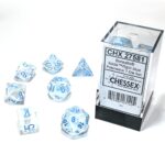 Набор кубиков Chessex: Borealis Icicle/Light Blue Luminary Polyhedral 7-Die Set