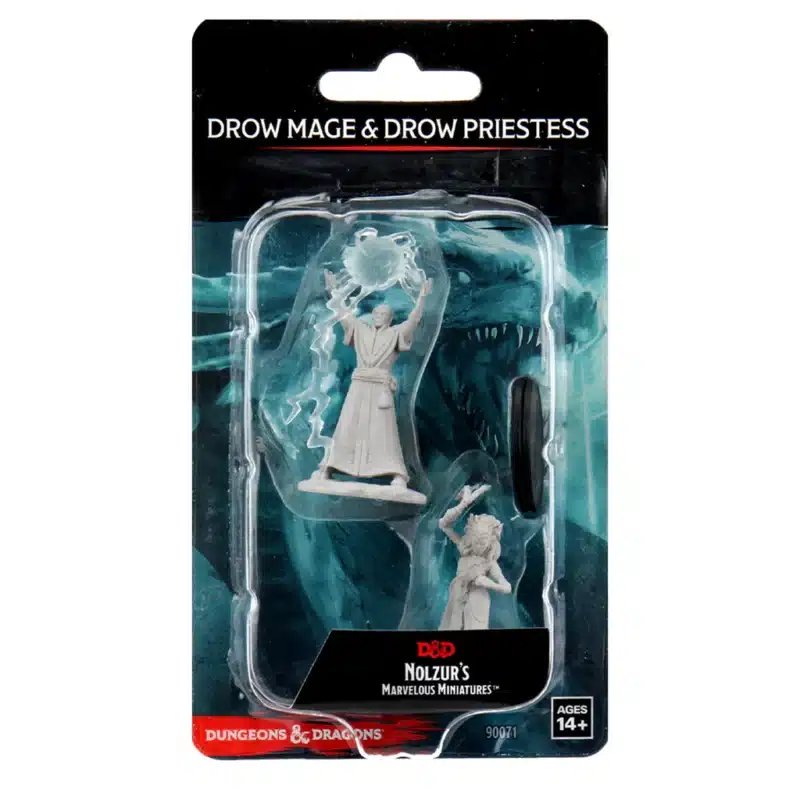 D&D Nolzur’s Marvelous Miniatures: Drow Mage & Drow Priestess