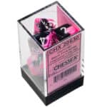 Набор кубиков Chessex: Gemini Black-Pink/White Mini Polyhedral, 7-Die Set