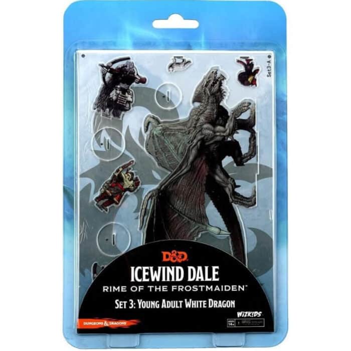 Акриловые фигурки D&D: Idols of the Realms – Icewind Dale Rime of the Frostmaiden Young Adult White Dragon