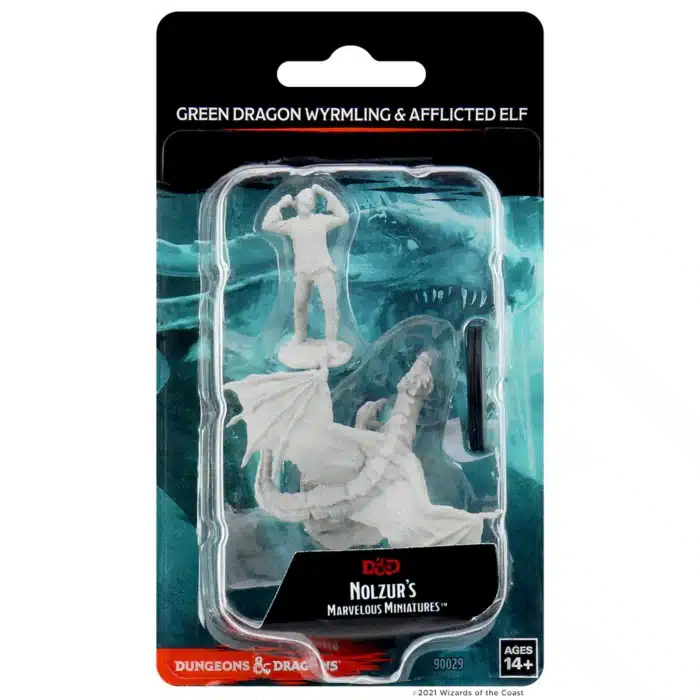 D&D Nolzur’s Marvelous Miniatures: Green Dragon Wyrmling & Afflicted