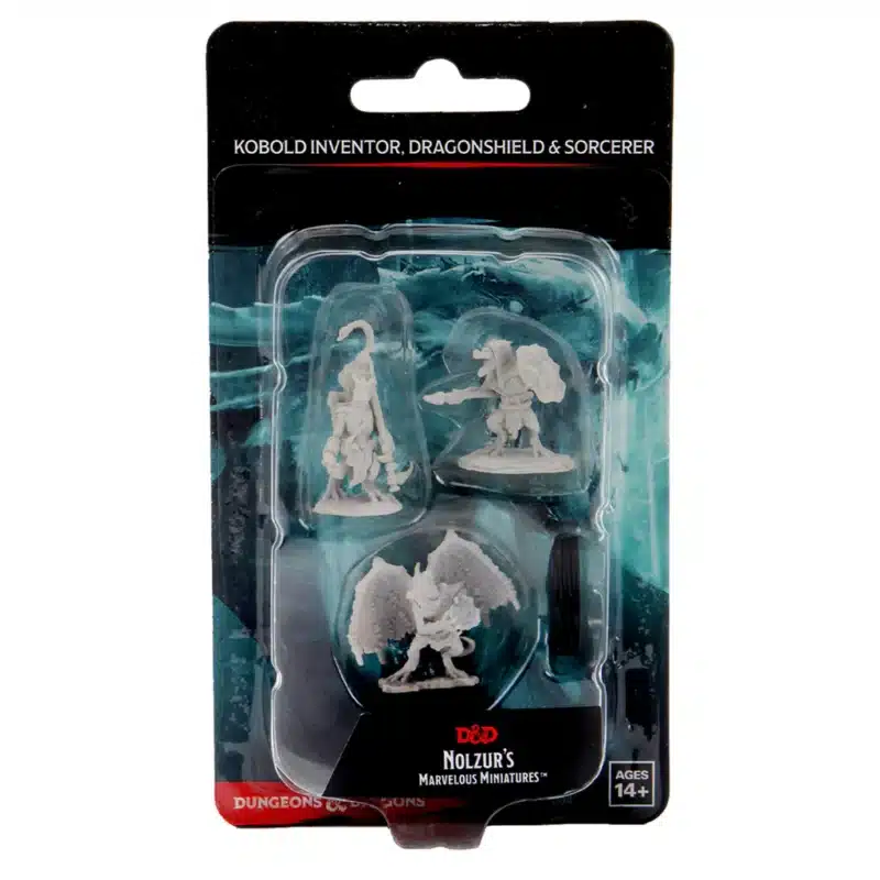 D&D Nolzur’s Marvelous Miniatures: Kobold Inventor, Dragonsheid & Sorcerer