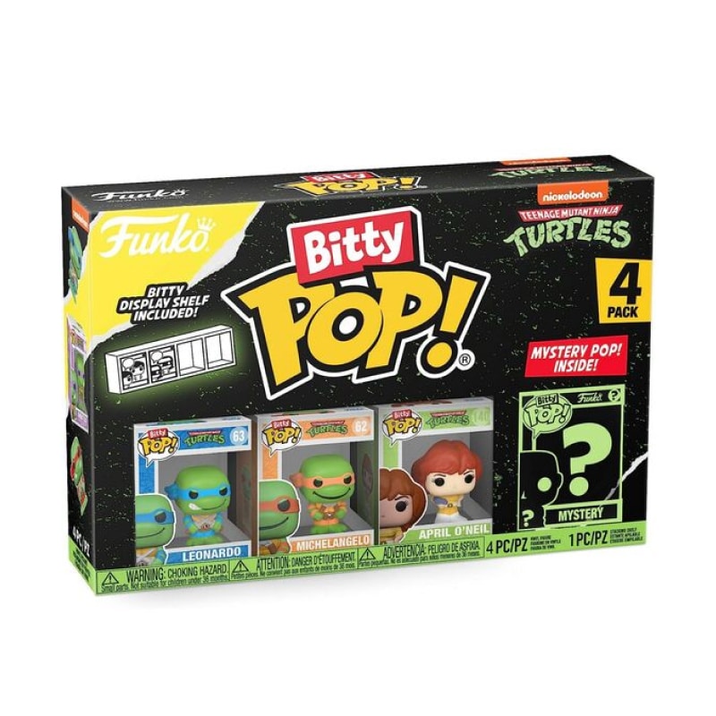 Bitty POP! Teenage Mutant Ninja Turtle, (Leonardo, Michelangelo, April O'Neil, Mystery) Bitty POP! Teenage Mutant Ninja Turtle, (Leonardo, Michelangelo, April O'Neil, Mystery)