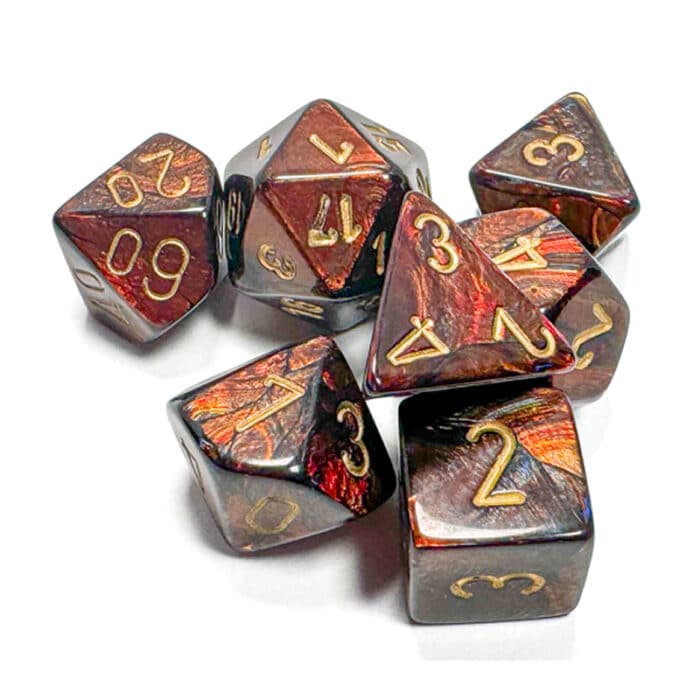Набор кубиков Chessex։ Scarab Blue Blood, Polyhedral 7-Die Set