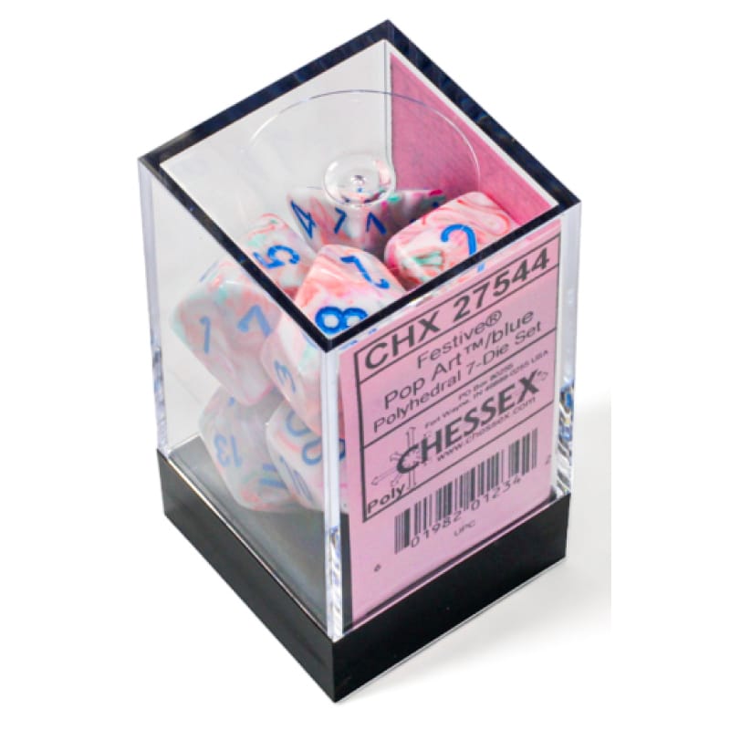 Набор кубиков Chessex։ Festive Pop Art, Polyhedral 7-Die Set