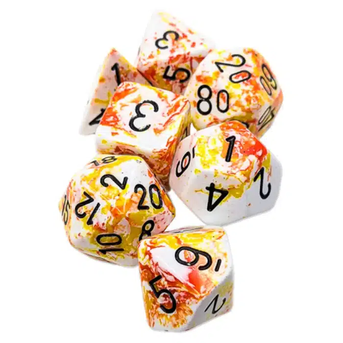 Кубики Chessex։ Brush Sunrise, Polyhedral 7-Die Set