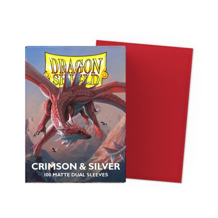 Протекторы Dragon Shield: Matte Dual (Crimson & Silver Sleeves)