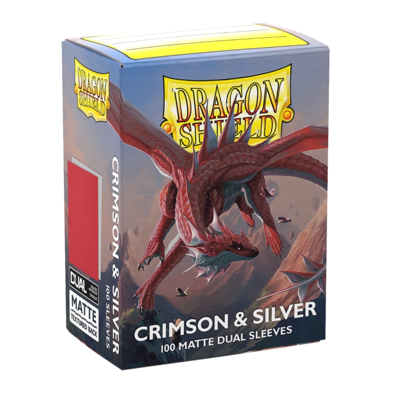 Протекторы Dragon Shield: Matte Dual (Crimson & Silver Sleeves) Протекторы Dragon Shield: Matte Dual (Crimson & Silver Sleeves)