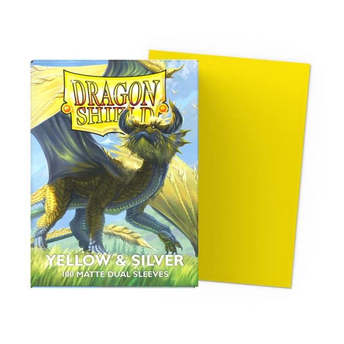 Протекторы Dragon Shield: Matte Dual (Yellow & Silver Sleeves)