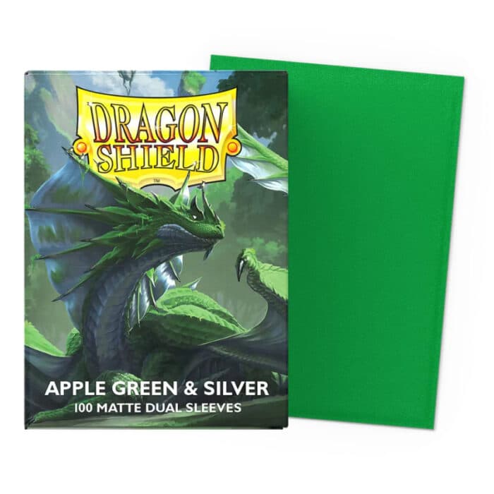 Протекторы Dragon Shield: Matte Dual (Apple Green & Silver Sleeves)