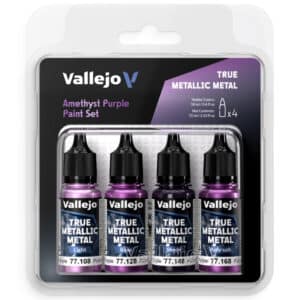 Набор акриловых красок Vallejo: TRUE METALLIC METAL – Amethyst Purple
