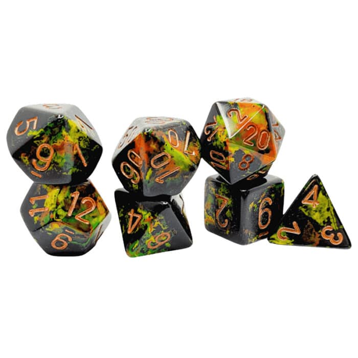 Набор кубиков Chessex։ Brush Deep Forest, Polyhedral 7-Die Set
