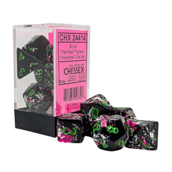 Набор кубиков Chessex։ Brush Paint Ball, Polyhedral 7-Die Set