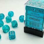 Набор кубиков Chessex։ Cirrus Aqua with Silver D6