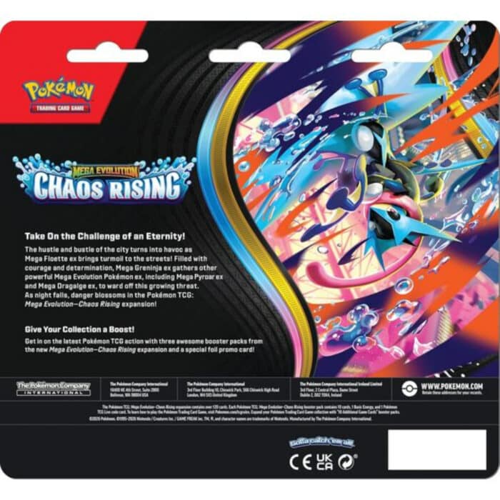 Pokemon TCG. Mega Evolution: Chaos Rising — Three Booster Blister - Image 3