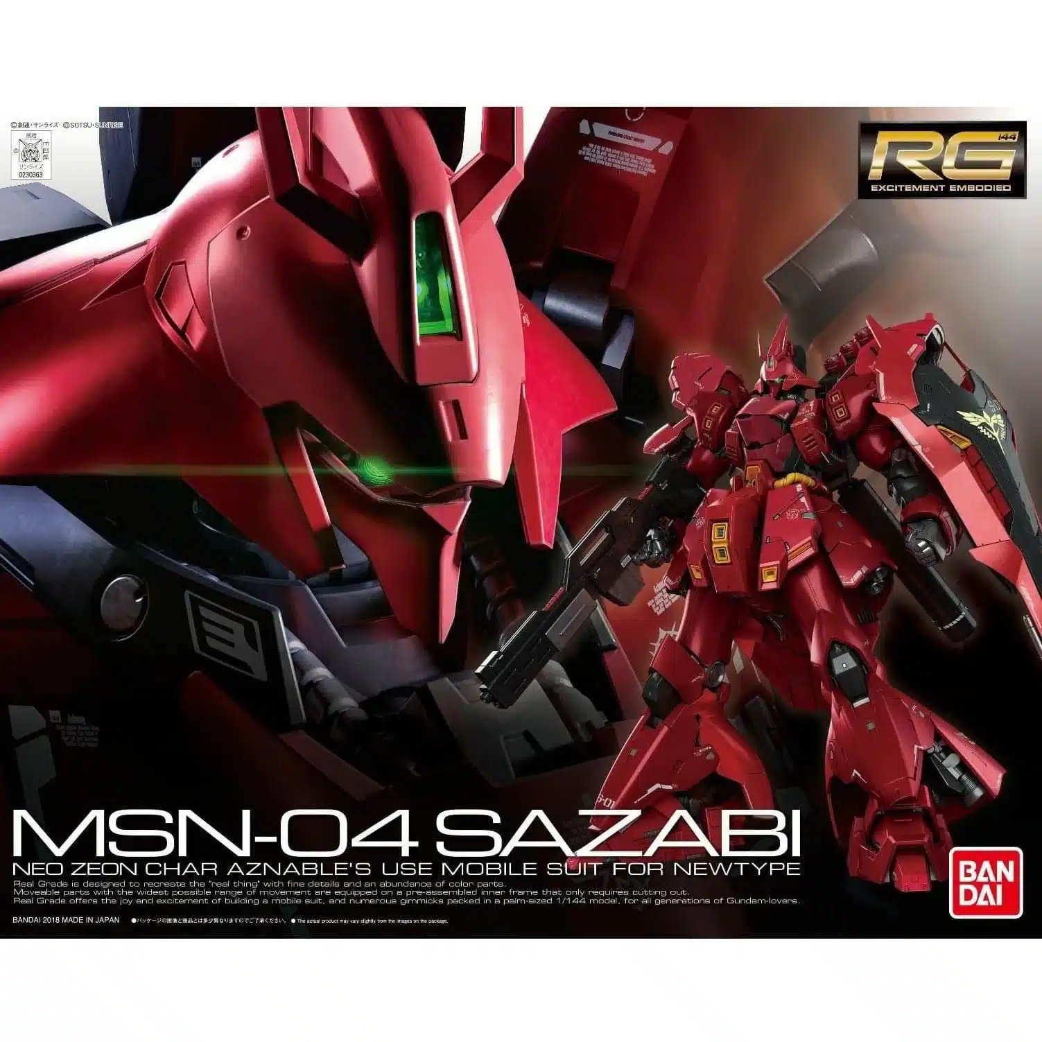 1_31b4391c-04f8-4bd1-8432-2233a79c9b27 Gundam Real Grade: MSN-04 Sazabi - Image 1
