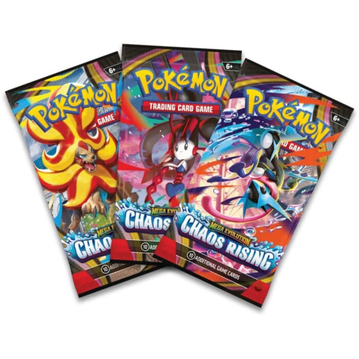 Pokemon TCG. Mega Evolution: Chaos Rising — Three Booster Blister - Image 2