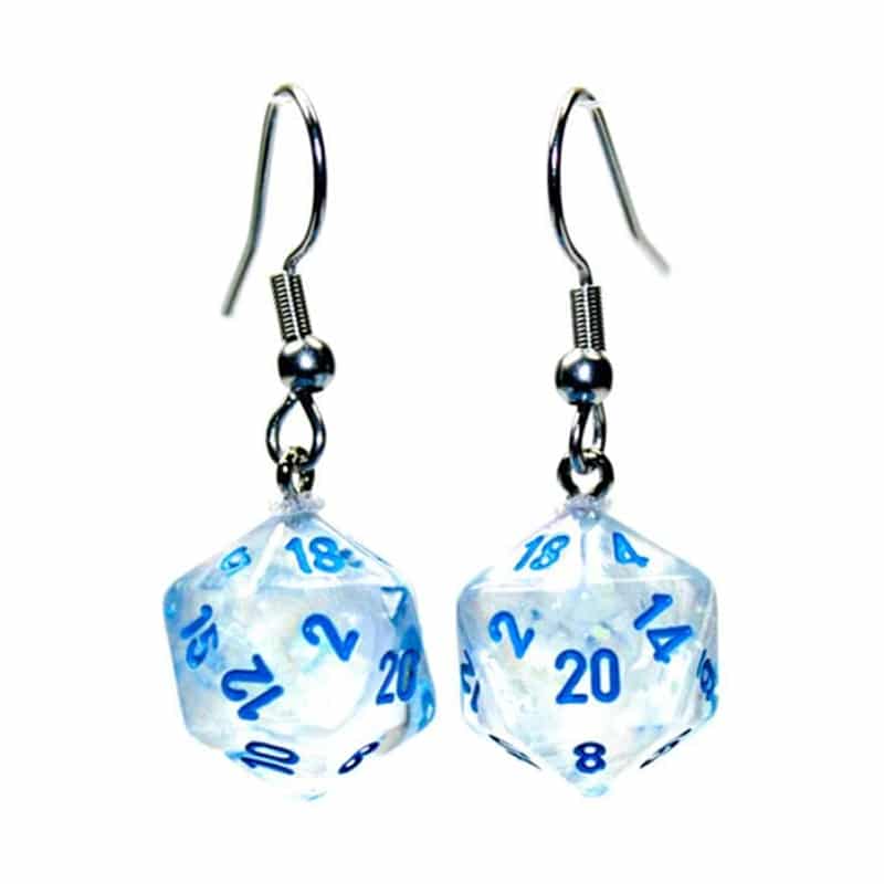 Frame(35) Серьги Chessex: Hook Earrings Borealis Icicle Mini-Poly d20 - Image 1