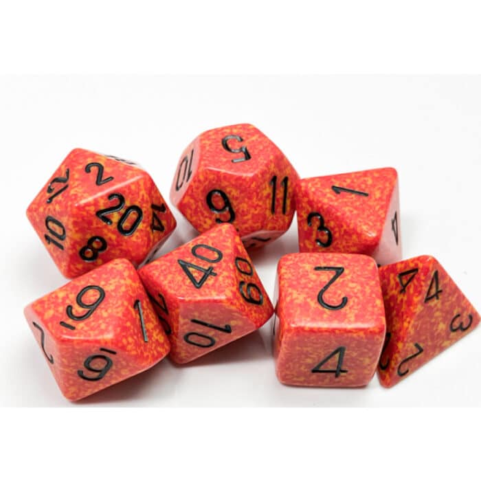 Набор кубиков Chessex։ Speckled Fire, Polyhedral 7-Die Set — изображение 2