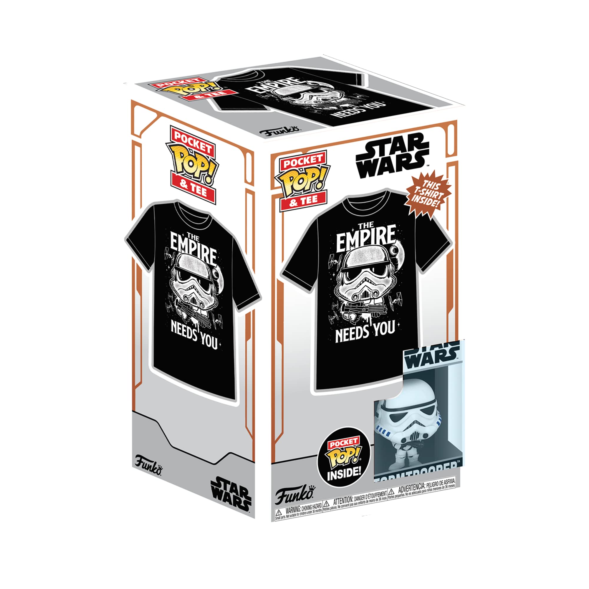 71Pry7ciysL Funko Pocket Pop! & Tee Stormtrooper (Kids - L) — изображение 1