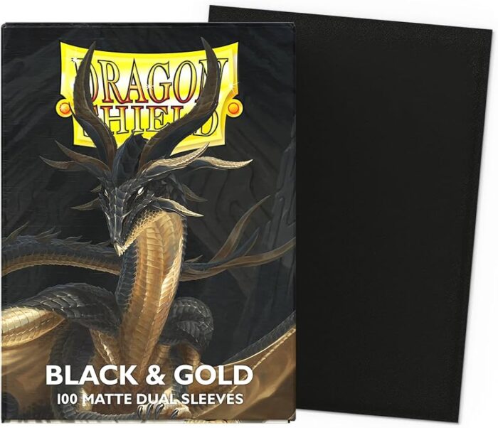 Протекторы Dragon Shield: Matte Dual (Black & Gold Sleeves) — изображение 3