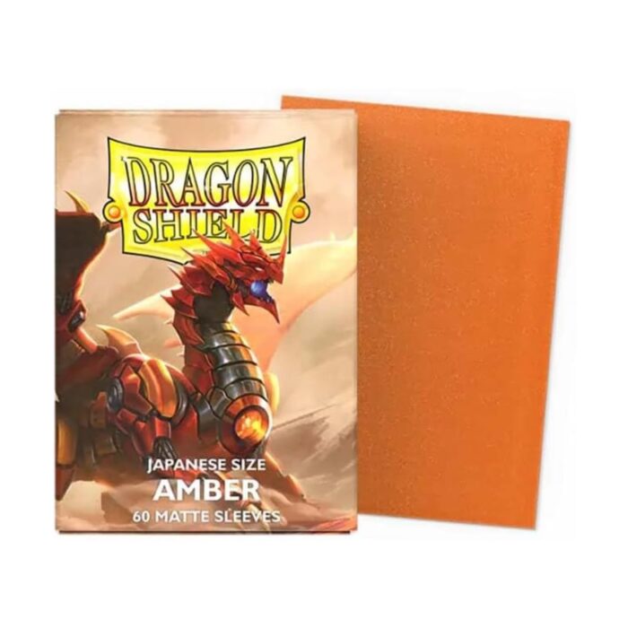 Протекторы Dragon Shield: Matte Dual (Amber, Japanese Size) — изображение 3