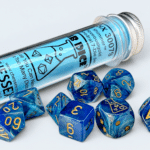 Набор кубиков Chessex Lab Dice: Shimmer Aqueous/Gold Polyhedral 7-Die Set