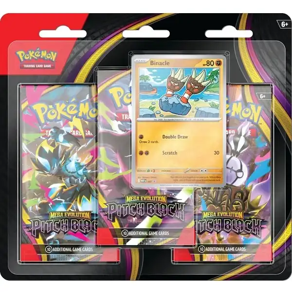 Pokemon TCG. Mega Evolution: Pitch Black — Three Booster Blister — изображение 1