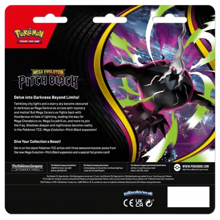 Pokemon TCG. Mega Evolution: Pitch Black — Three Booster Blister — изображение 2