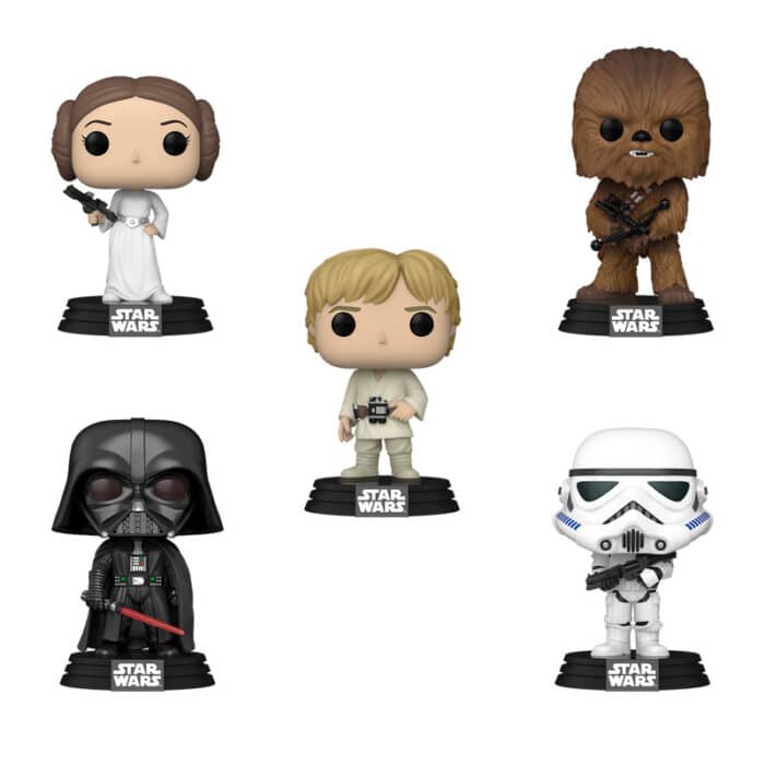 Набор фигурок Star Wars: Люк Скайуокер, Принцесса Лея, Чубакка, Дарт Вейдер, Штурмовик - Image 2